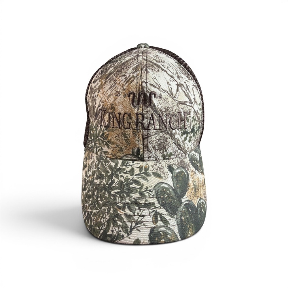 King Ranch Game Guard Brush Camo Cactus Mesh Back Trucker Hat Adjustable
